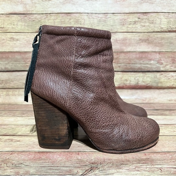 Jeffrey Campbell Brown Leather Rumble Booties - Picture 3 of 10